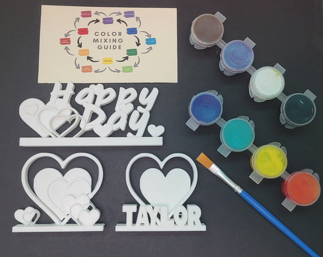 0222KThree - February Paintable Kit 3 (Personalized)